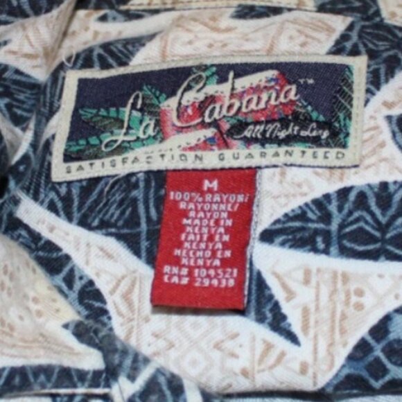 LaCabana All Night Long Men's Tropical Print Shirt Button Front Short Sleeve M - Picture 6 of 9